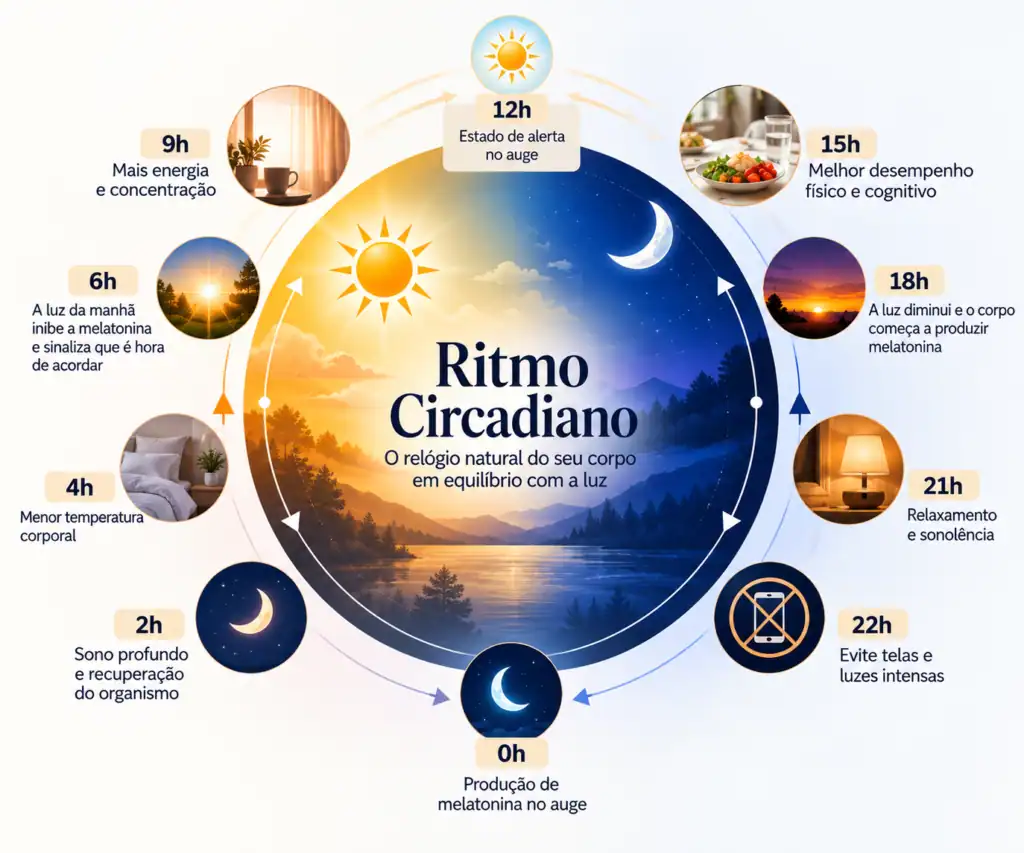 infográfico ritmo circadiano